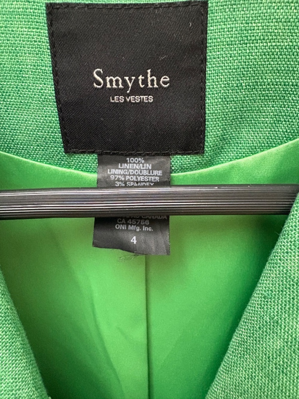 Smythe Blazer Kelly Green Size 4 - Picture 2 of 3